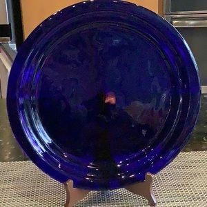 13 inch royal blue glass platter